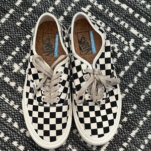 Vans Black and White Checkerboard Shoes. Worn once. Practically new.